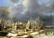 BORSSUM, Anthonie van Poelgeest Castle at Koudekerk near Leiden oil painting artist